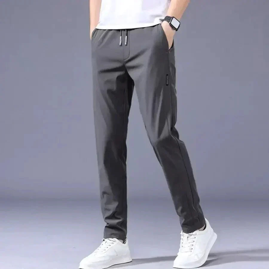 Calça Masculina Comfort Flex Slim 1004 Direct Ofertas Cinza Escuro 38